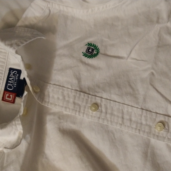 Size 3T toddler Chaps white long sleeve button-down shirt - Picture 8 of 13